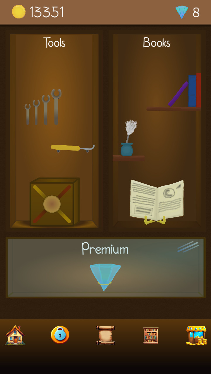 The store for tools, books and premium items.